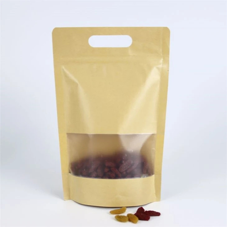 Kraft Paper Zipper Bag With Window
